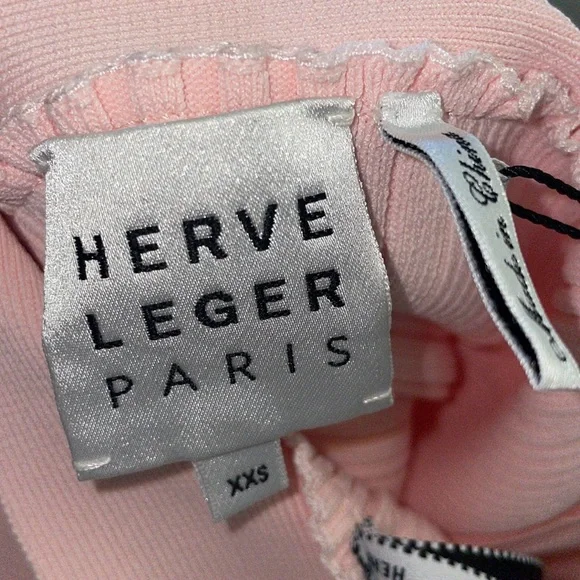 Hervé Léger Bandage Variegated Rib Skirt size XXS Midi Stretch Knit NWT - Picture 7 of 9